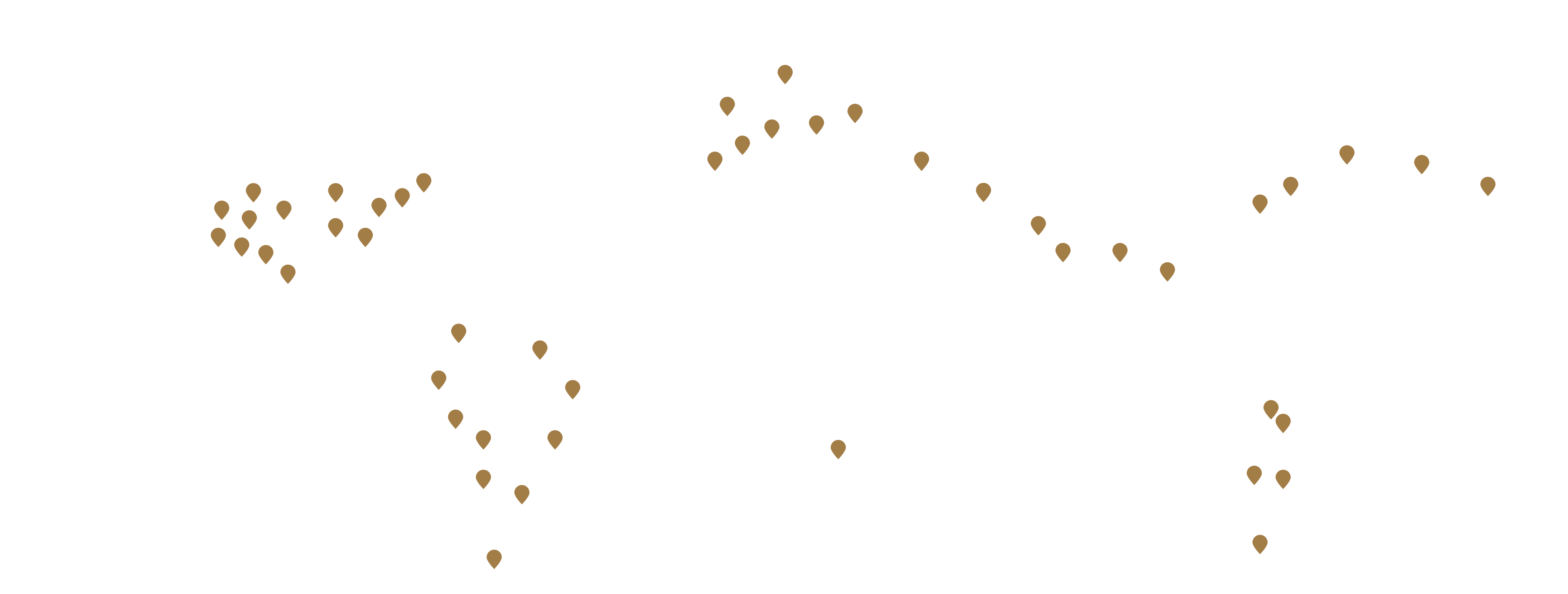 world map with location pins