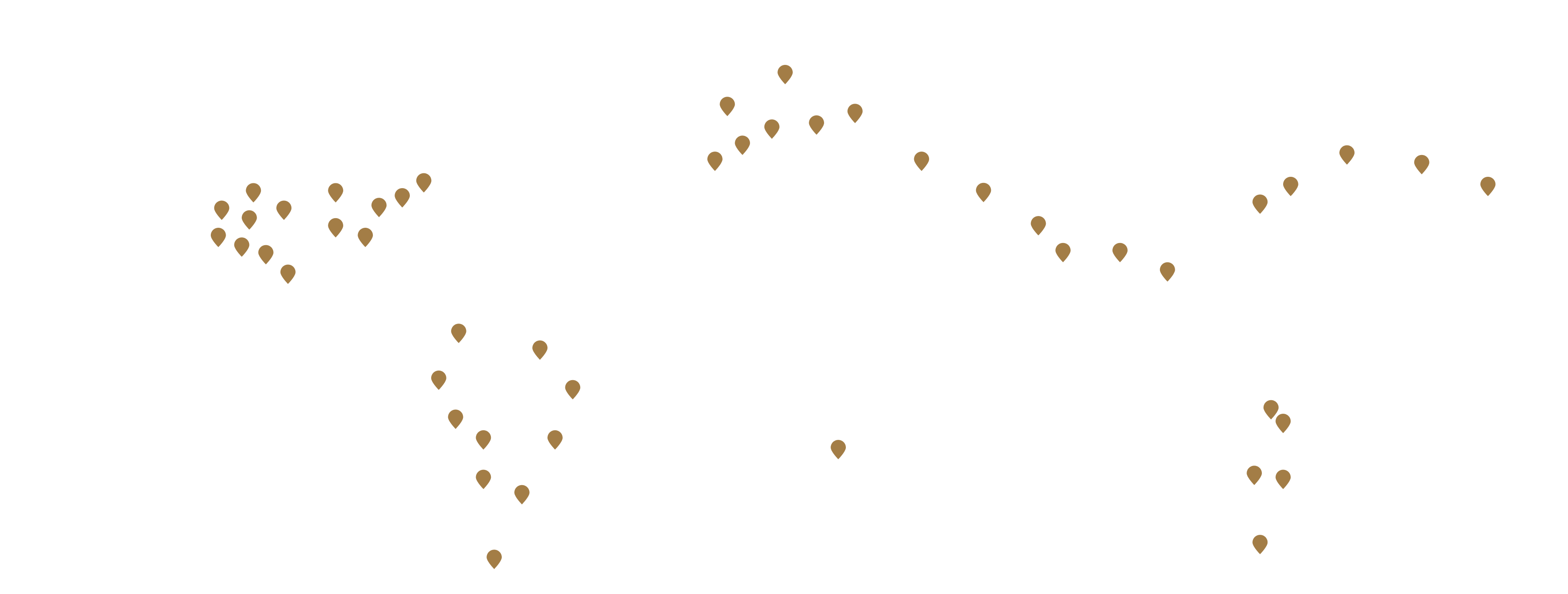World map with location pins